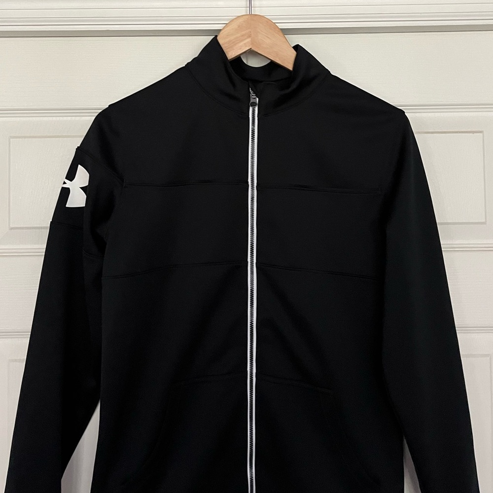 {Under Armour} Hero Semi-Fitted Full-Zip Track Jacket in Black - Women's Small - Picture 2 of 10